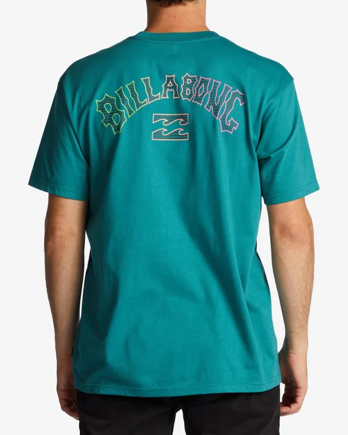 Billabong Arch Fill TShirt Teal Mens TShirts Billabong Arch Fill TShirt Teal Mens TShirts