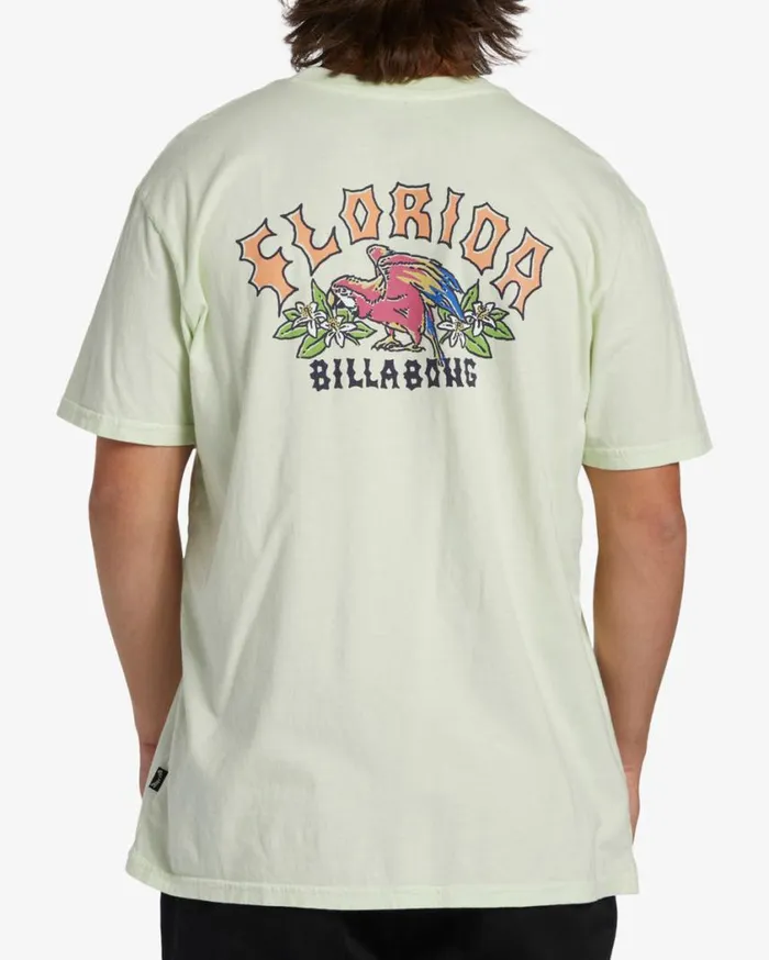 Billabong Arch Florida Short Sleeve TShirt Mint Cream Mens TShirts