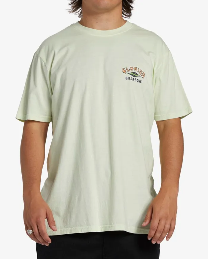 Billabong Arch Florida Short Sleeve TShirt Mint Cream Mens TShirts