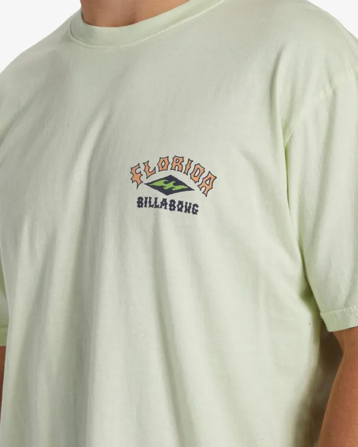 Billabong Arch Florida Short Sleeve TShirt Mint Cream Mens TShirts