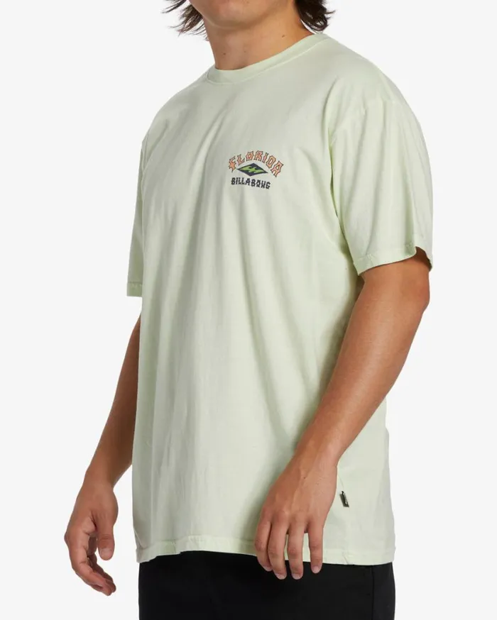 Billabong Arch Florida Short Sleeve TShirt Mint Cream Mens TShirts