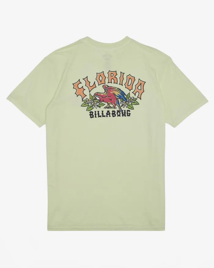 Billabong Arch Florida Short Sleeve TShirt Mint Cream Mens TShirts