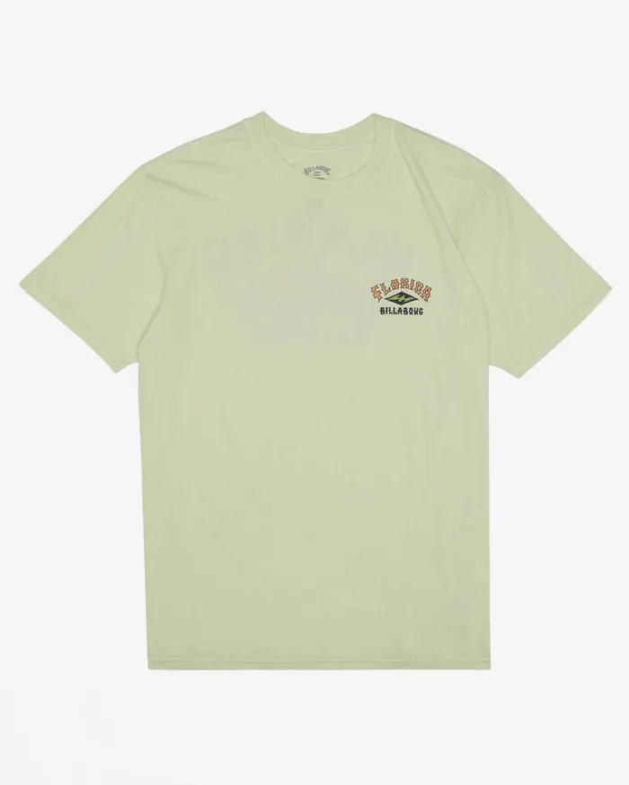 Billabong Arch Florida Short Sleeve TShirt Mint Cream Mens TShirts