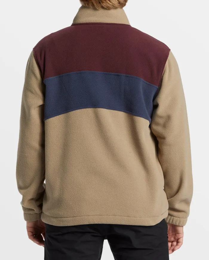 Billabong Boundary Mock Snap Sweatshirt Dune Mens Hoodies and Fleece