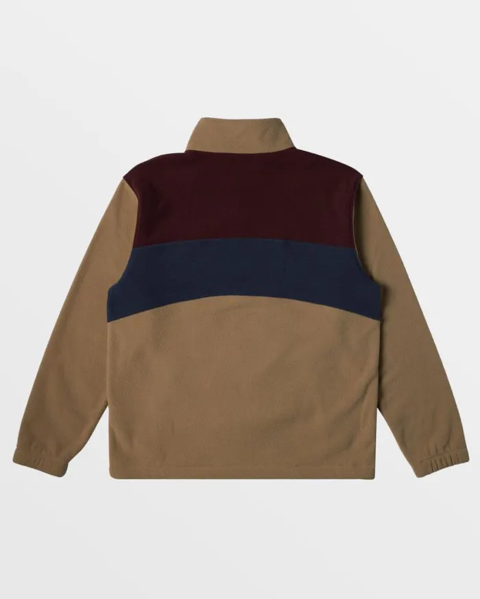 Billabong Boundary Mock Snap Sweatshirt Dune Mens Hoodies and Fleece
