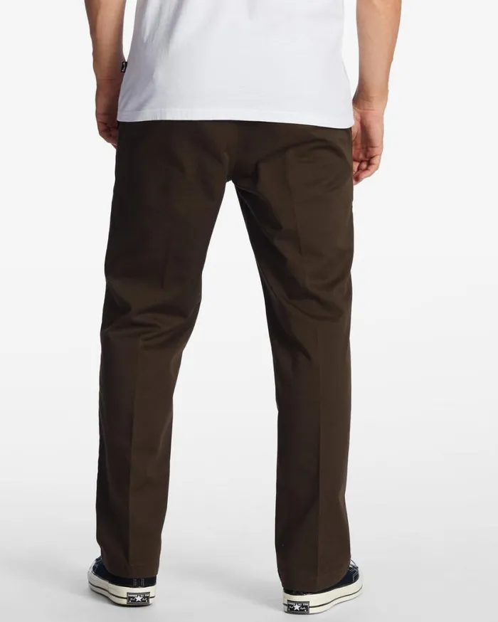 Billabong Carter Workwear Pants Dark Brown Mens Jeans and Pants