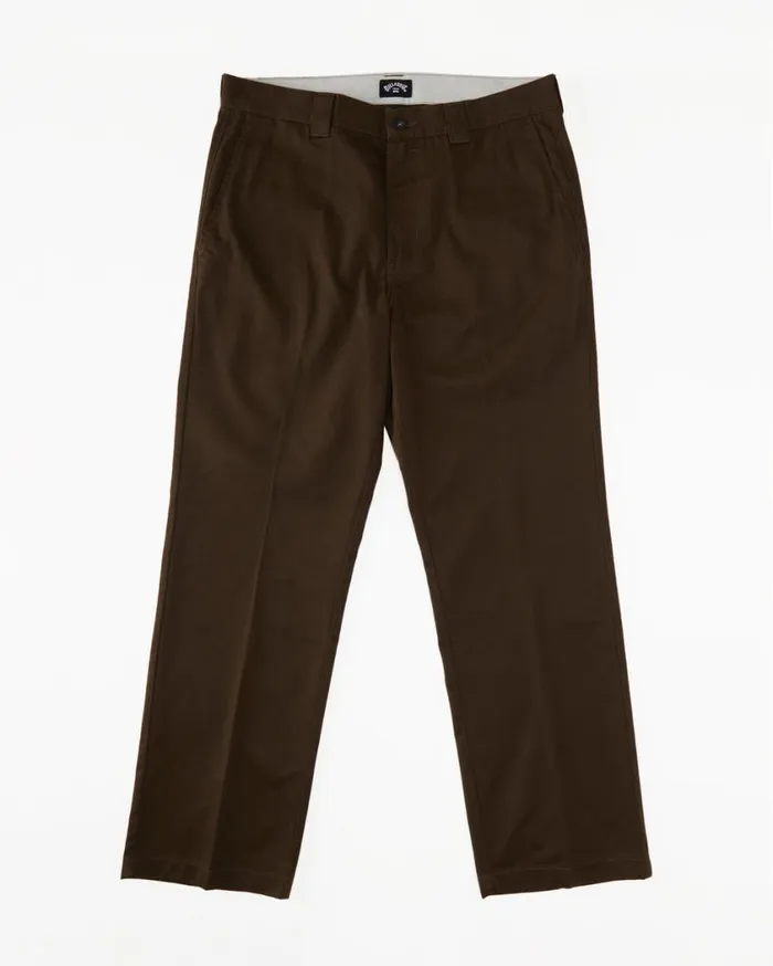 Billabong Carter Workwear Pants Dark Brown Mens Jeans and Pants