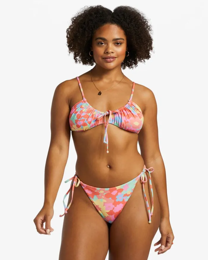 Billabong Coast Is Clear Ruched Triangle Bikini Top Multi Womens Bikini Tops Billabong Coast Is Clear Ruched Triangle Bikini Top Multi Womens Bikini Tops
