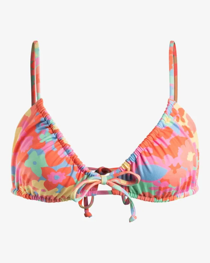 Billabong Coast Is Clear Ruched Triangle Bikini Top Multi Womens Bikini Tops Billabong Coast Is Clear Ruched Triangle Bikini Top Multi Womens Bikini Tops