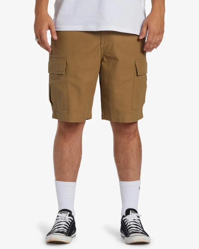 Billabong Combat Cargo Shorts Light Khaki Mens Shorts