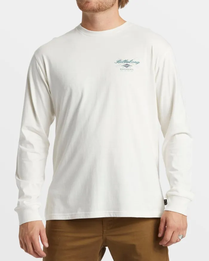 Billabong Crossboards Long Sleeve TShirt Off White Mens TShirts Billabong Crossboards Long Sleeve TShirt Off White Mens TShirts