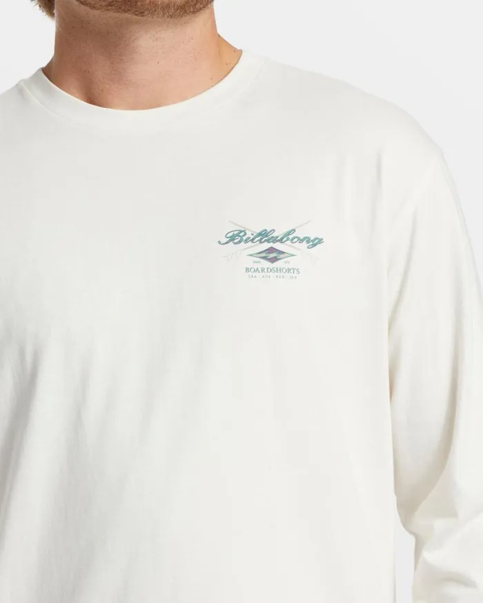 Billabong Crossboards Long Sleeve TShirt Off White Mens TShirts Billabong Crossboards Long Sleeve TShirt Off White Mens TShirts