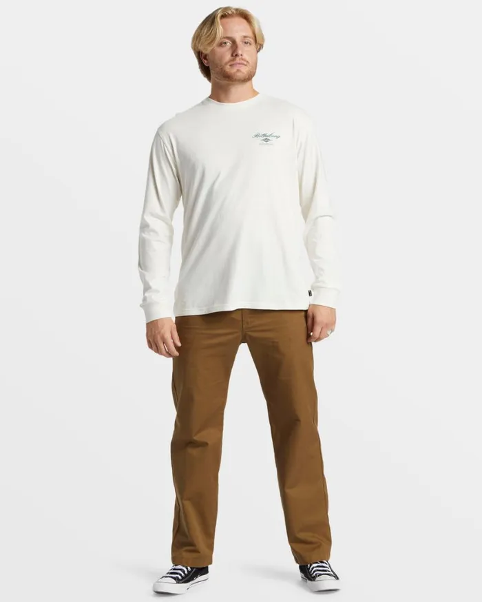 Billabong Crossboards Long Sleeve TShirt Off White Mens TShirts Billabong Crossboards Long Sleeve TShirt Off White Mens TShirts