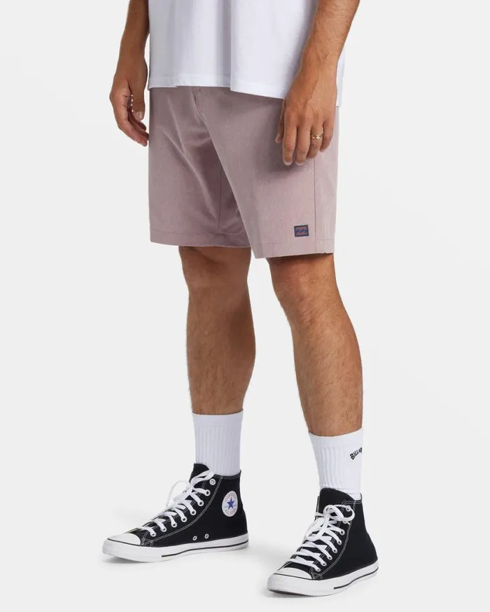 Billabong Crossfire Mid 19034 Hybrid Submersible Shorts Sangria Mens Shorts