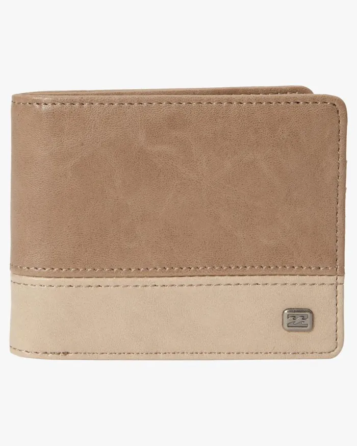 Billabong Dimension Faux Leather BiFold Wallet Clay Mens Wallets
