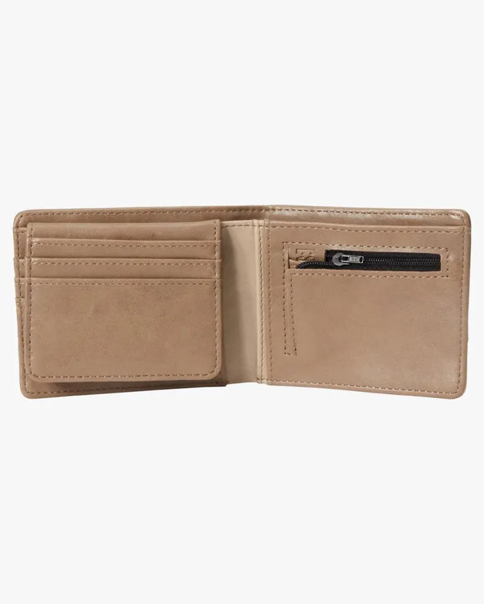 Billabong Dimension Faux Leather BiFold Wallet Clay Mens Wallets Billabong Dimension Faux Leather BiFold Wallet Clay Mens Wallets
