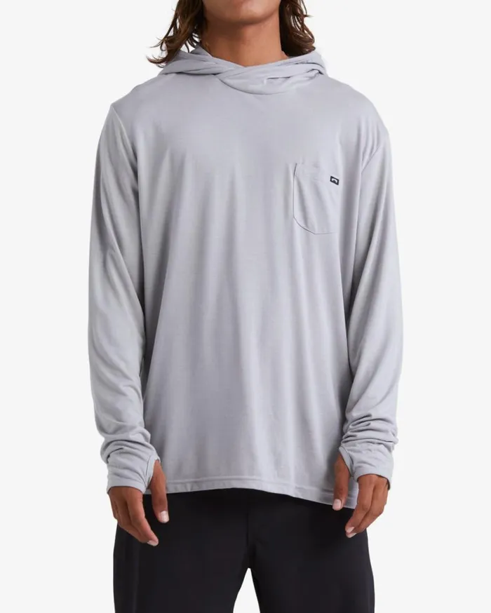 Billabong Eclipse Hooded Long Sleeve Surf TShirt Alloy Mens Knits