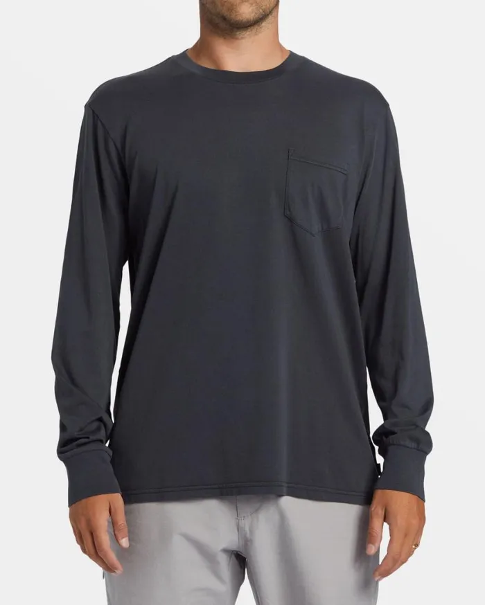 Billabong Essential Long Sleeve Tshirt Black Mens TShirts