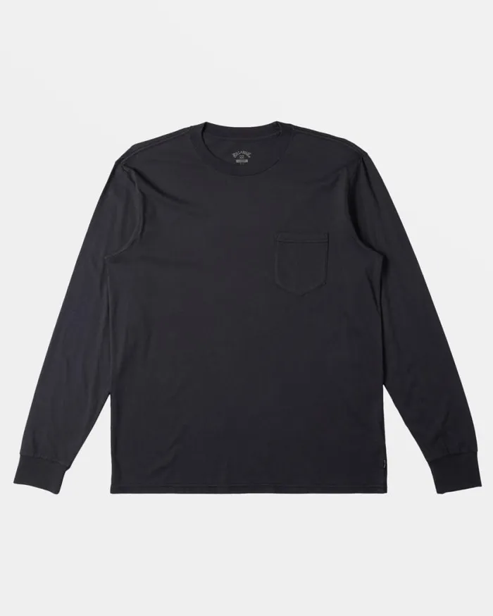 Billabong Essential Long Sleeve Tshirt Black Mens TShirts