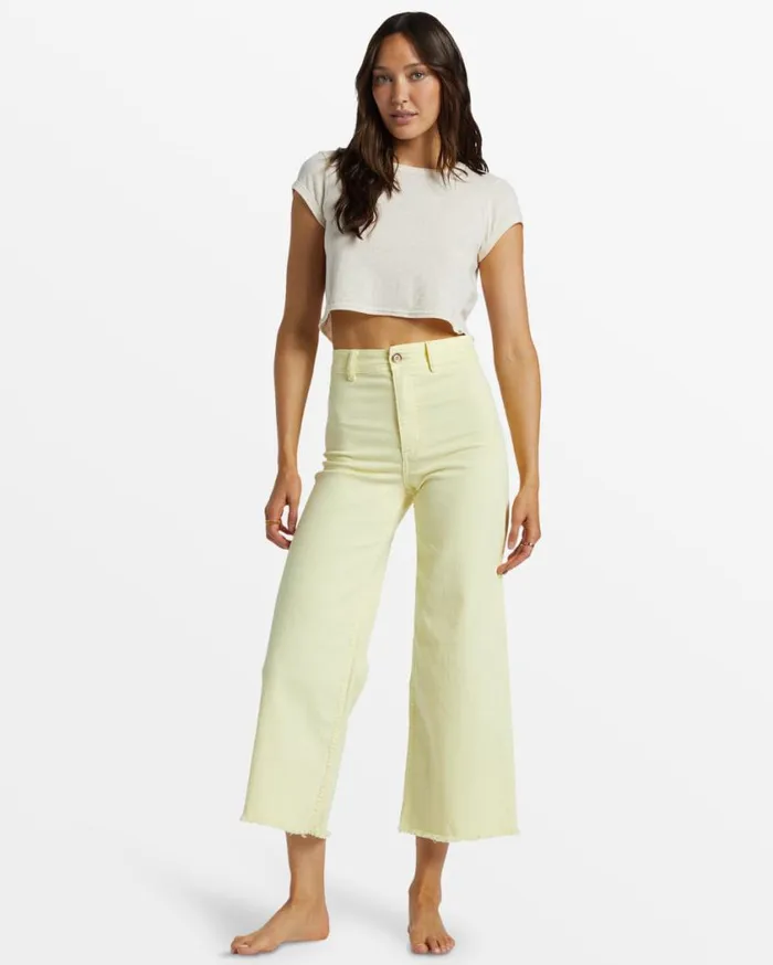 Billabong Free Fall HighWaist Pants Mellow Yellow Womens Jeans and Pants