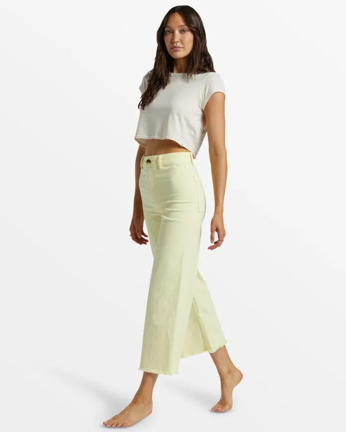 Billabong Free Fall HighWaist Pants Mellow Yellow Womens Jeans and Pants