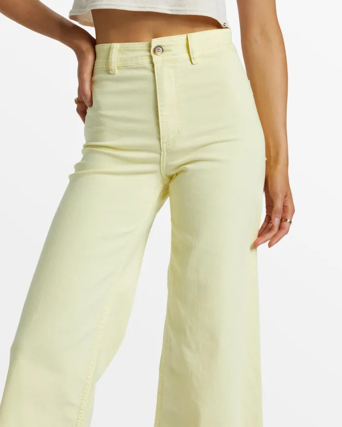 Billabong Free Fall HighWaist Pants Mellow Yellow Womens Jeans and Pants