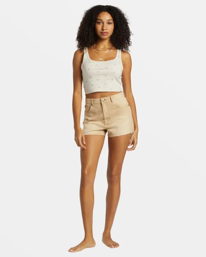 Billabong High Tides Denim Shorts Khaki Womens Shorts Billabong High Tides Denim Shorts Khaki Womens Shorts