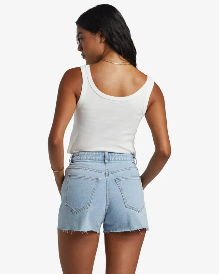 Billabong High Tides Short Denim Shorts Soft Indigo Womens Shorts