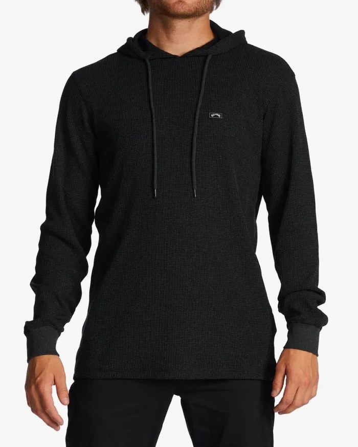 Billabong Keystone Pullover Thermal Hoodie Black Mens Hoodies and Fleece