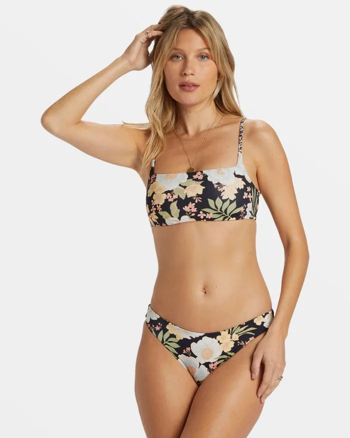 Billabong Lost Cove Reversible Zoe Crop Bikini Top Multi Womens Bikini Tops