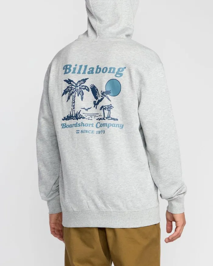 Billabong Lounge Pullover Heather Grey Mens Hoodies and Fleece