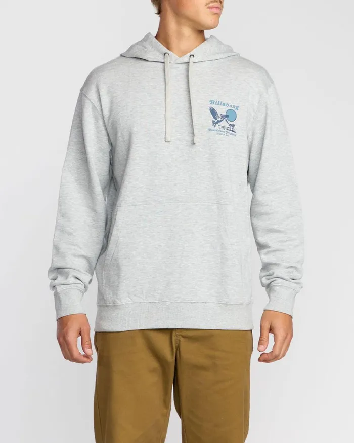 Billabong Lounge Pullover Heather Grey Mens Hoodies and Fleece