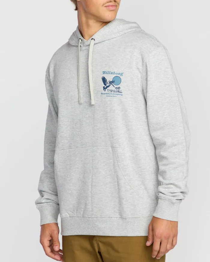 Billabong Lounge Pullover Heather Grey Mens Hoodies and Fleece