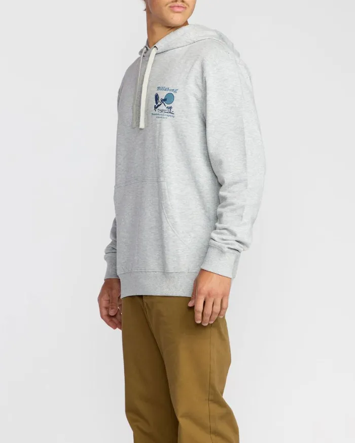 Billabong Lounge Pullover Heather Grey Mens Hoodies and Fleece