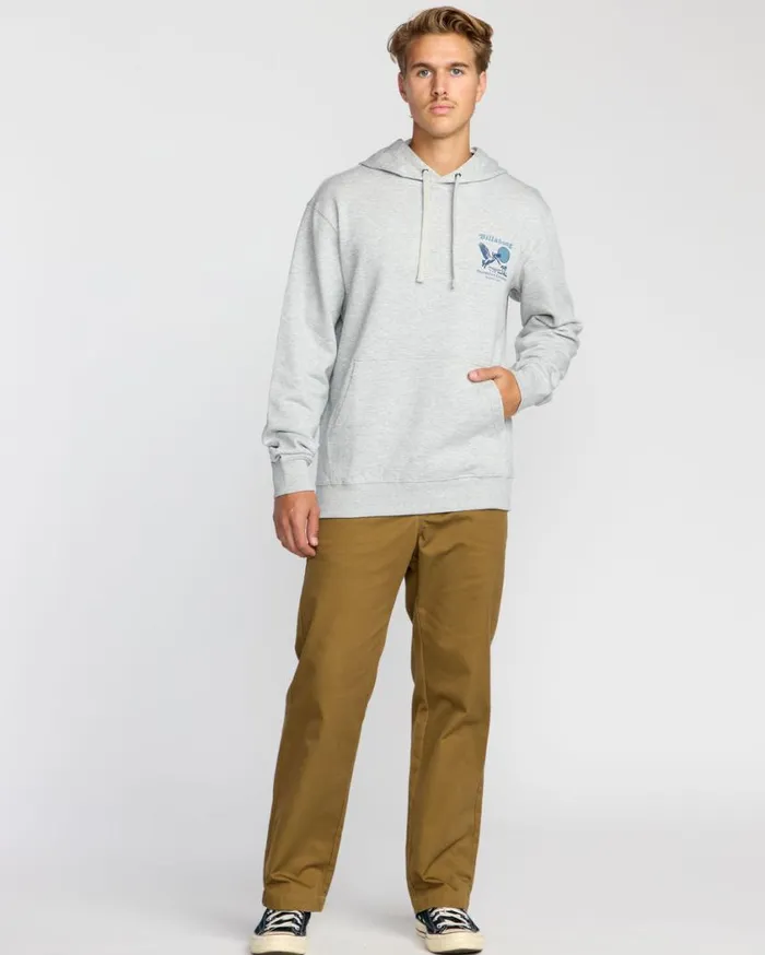Billabong Lounge Pullover Heather Grey Mens Hoodies and Fleece