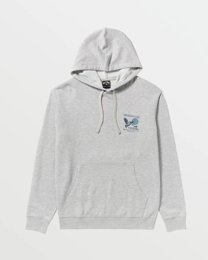 Billabong Lounge Pullover Heather Grey Mens Hoodies and Fleece