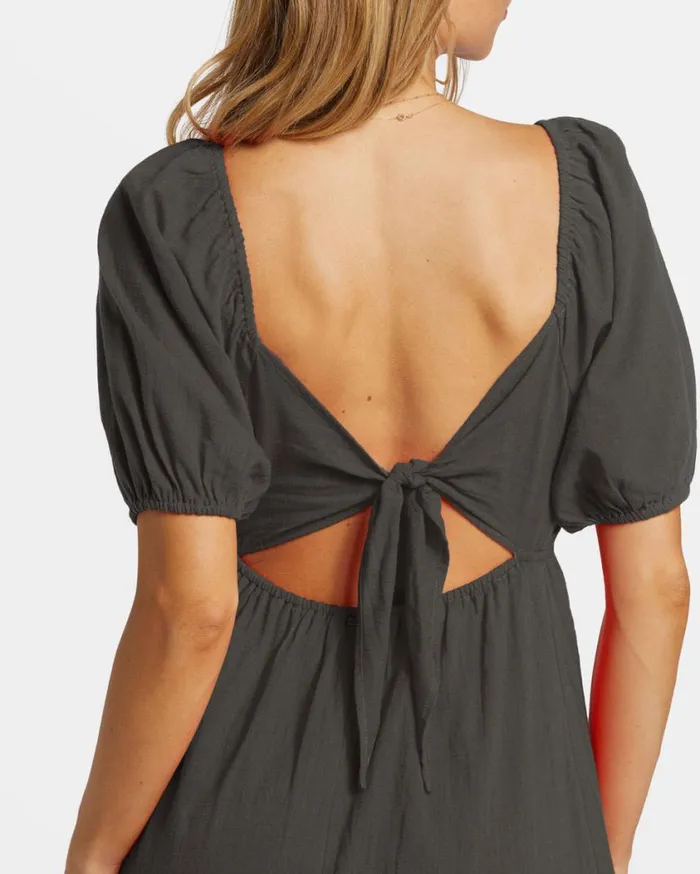 Billabong Love Fade Puff Sleeve Maxi Dress Black Sands Womens Dresses Billabong Love Fade Puff Sleeve Maxi Dress Black Sands Womens Dresses