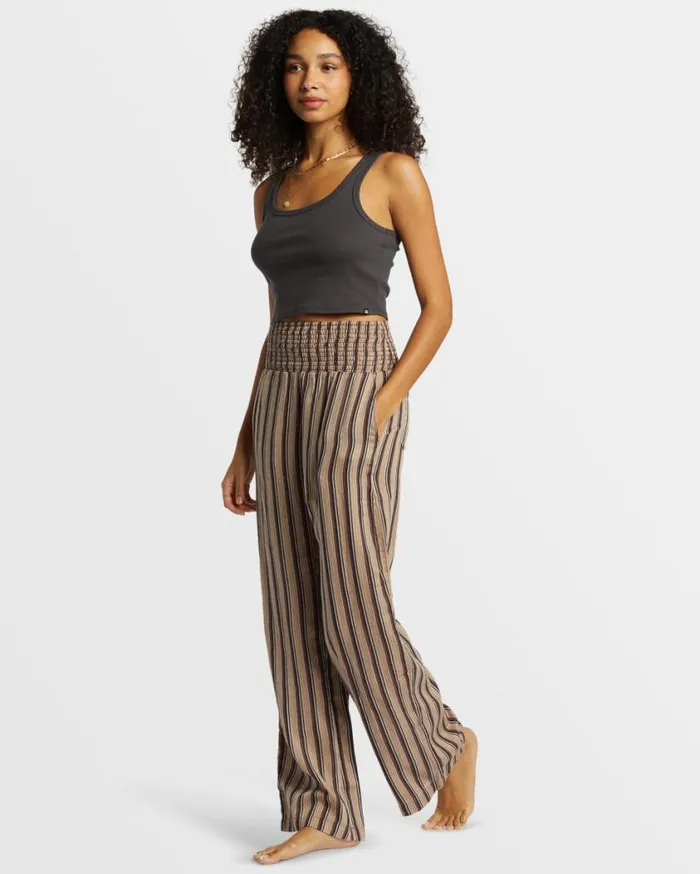 Billabong New Waves 2 Elastic Waist Pants Kona Womens Jeans and Pants Billabong New Waves 2 Elastic Waist Pants Kona Womens Jeans and Pants