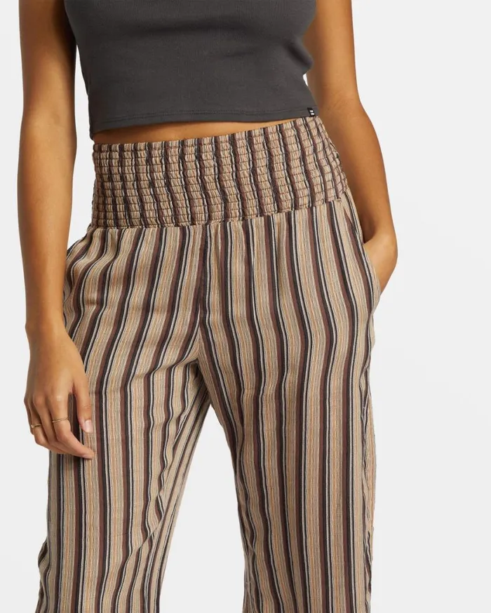 Billabong New Waves 2 Elastic Waist Pants Kona Womens Jeans and Pants Billabong New Waves 2 Elastic Waist Pants Kona Womens Jeans and Pants