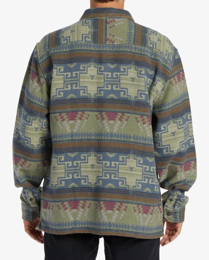 Billabong Offshore Jacquard Flannel Long Sleeve Shirt Sage Mens Shirts Billabong Offshore Jacquard Flannel Long Sleeve Shirt Sage Mens Shirts