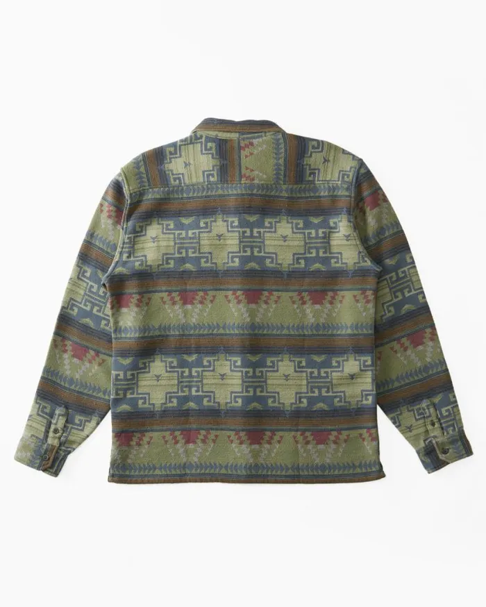 Billabong Offshore Jacquard Flannel Long Sleeve Shirt Sage Mens Shirts Billabong Offshore Jacquard Flannel Long Sleeve Shirt Sage Mens Shirts