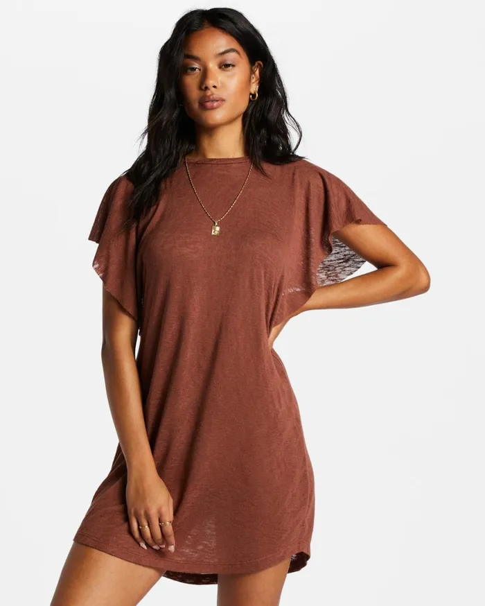 Billabong Out For Waves CoverUp Dress Mocha Womens Dresses