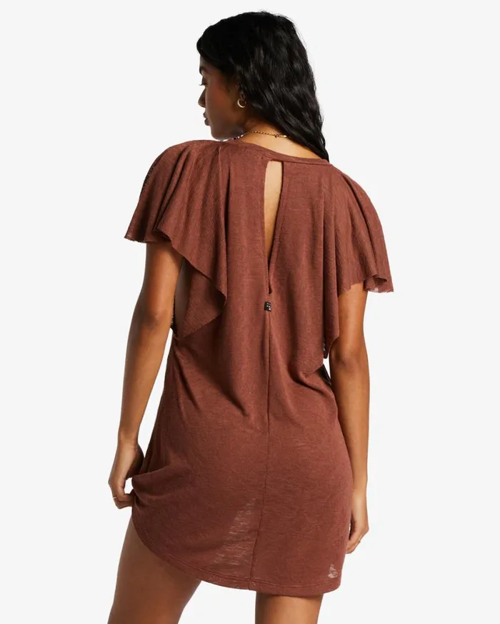 Billabong Out For Waves CoverUp Dress Mocha Womens Dresses Billabong Out For Waves CoverUp Dress Mocha Womens Dresses
