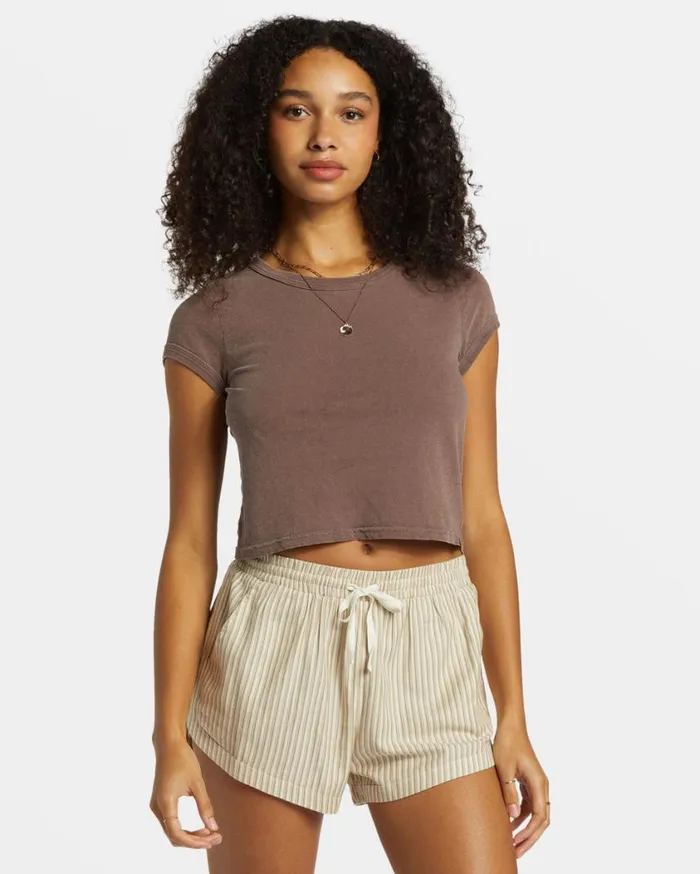 Billabong Road Trippin Elastic Waist Shorts Cobblestone Womens Shorts
