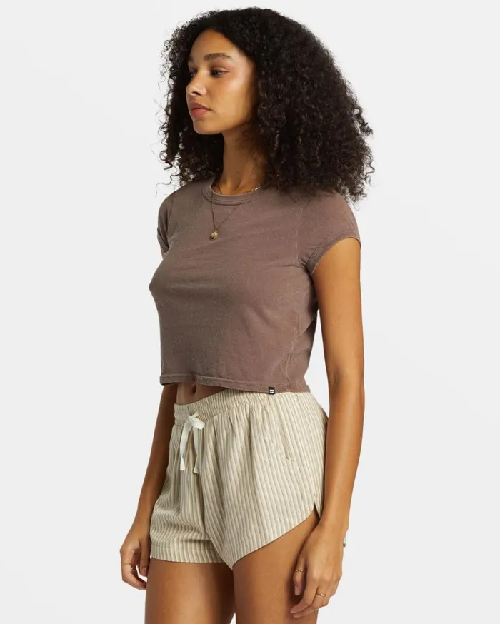 Billabong Road Trippin Elastic Waist Shorts Cobblestone Womens Shorts Billabong Road Trippin Elastic Waist Shorts Cobblestone Womens Shorts