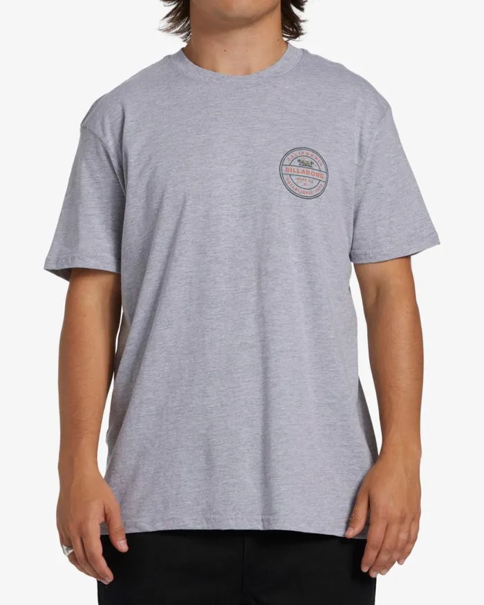Billabong Rotor California Short Sleeve TShirt Grey Heather Mens TShirts Billabong Rotor California Short Sleeve TShirt Grey Heather Mens TShirts
