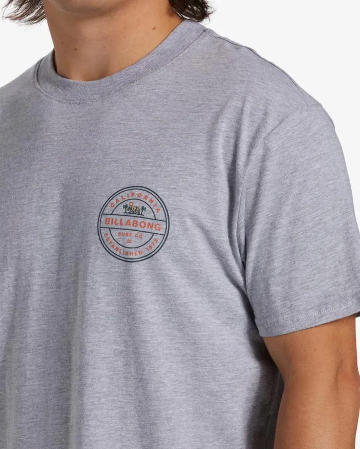 Billabong Rotor California Short Sleeve TShirt Grey Heather Mens TShirts Billabong Rotor California Short Sleeve TShirt Grey Heather Mens TShirts