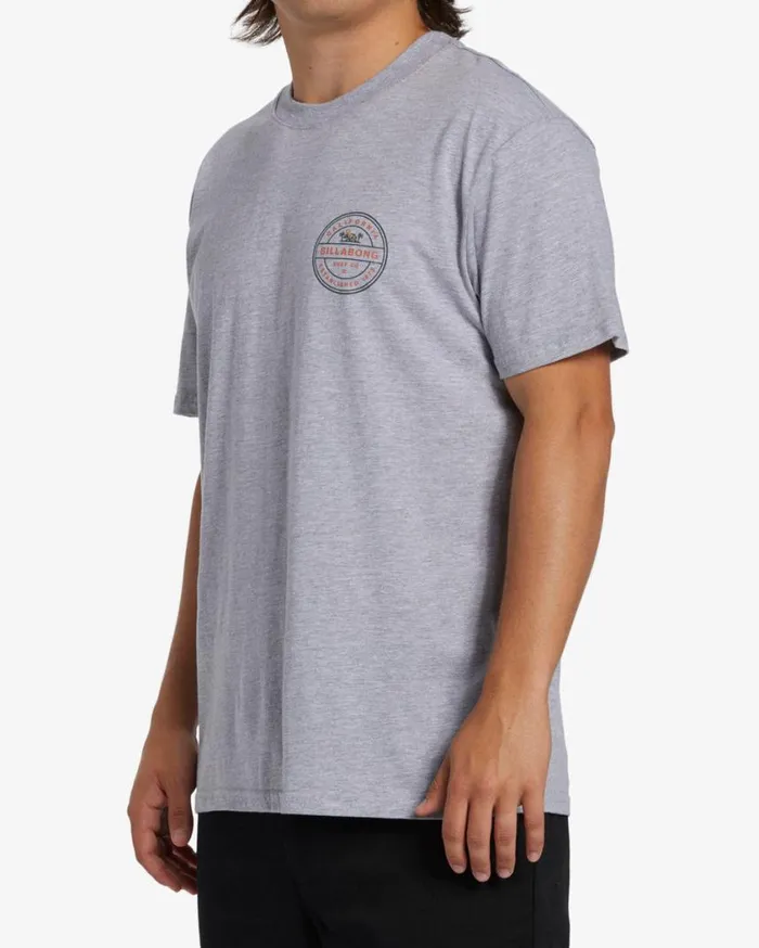 Billabong Rotor California Short Sleeve TShirt Grey Heather Mens TShirts Billabong Rotor California Short Sleeve TShirt Grey Heather Mens TShirts