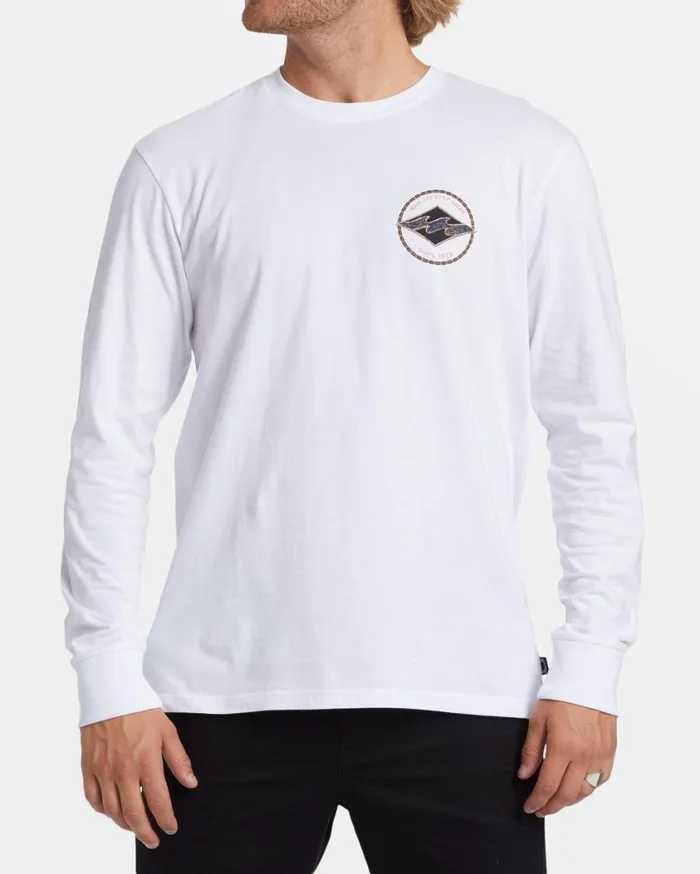 Billabong Rotor Diamond Long Sleeve Tshirt White Mens TShirts Billabong Rotor Diamond Long Sleeve Tshirt White Mens TShirts
