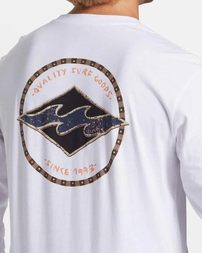 Billabong Rotor Diamond Long Sleeve Tshirt White Mens TShirts Billabong Rotor Diamond Long Sleeve Tshirt White Mens TShirts